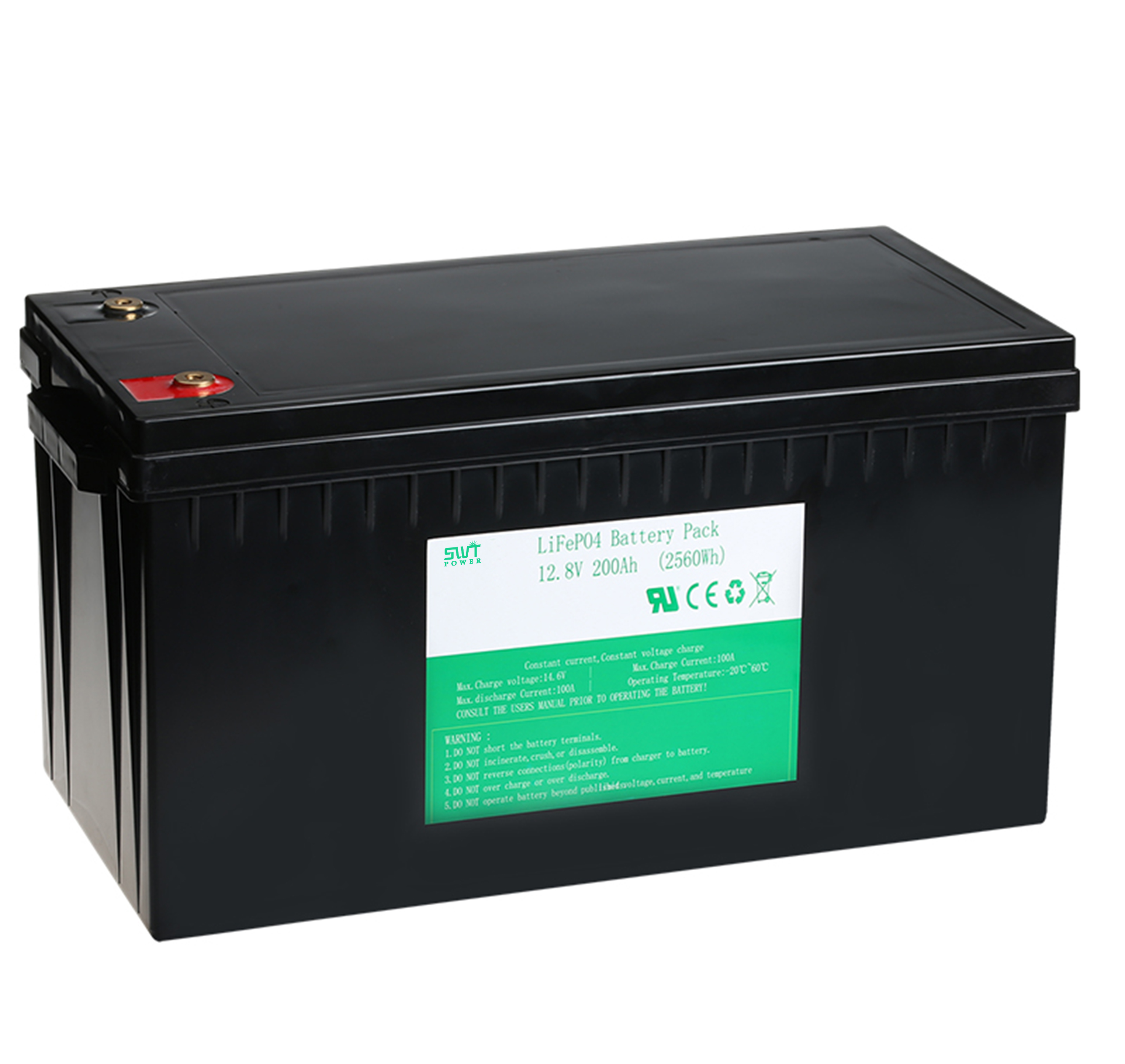 Baterai Deep Cylce LiFePO4 Sistem penyimpanan baterai lithium besi 12V 100AH
