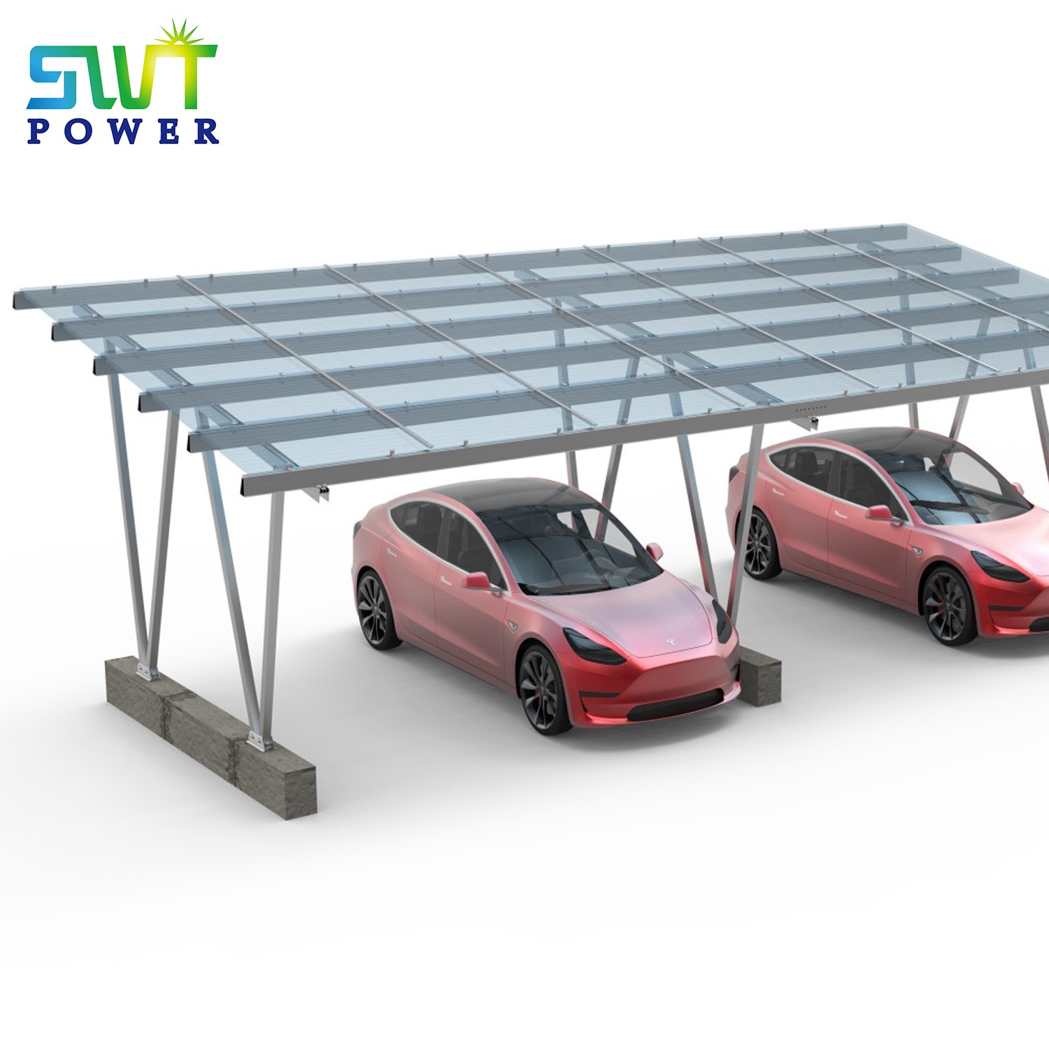 Sistem Pemasangan PV Sistem Pemasangan Carport Surya Untuk Stasiun Pengisian EV Pengisian PV Surya
