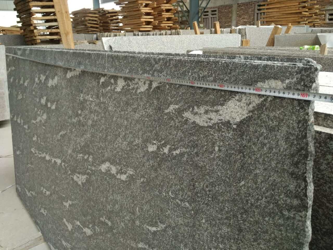 Lembaran granit abu-abu salju granit ukuran custormized