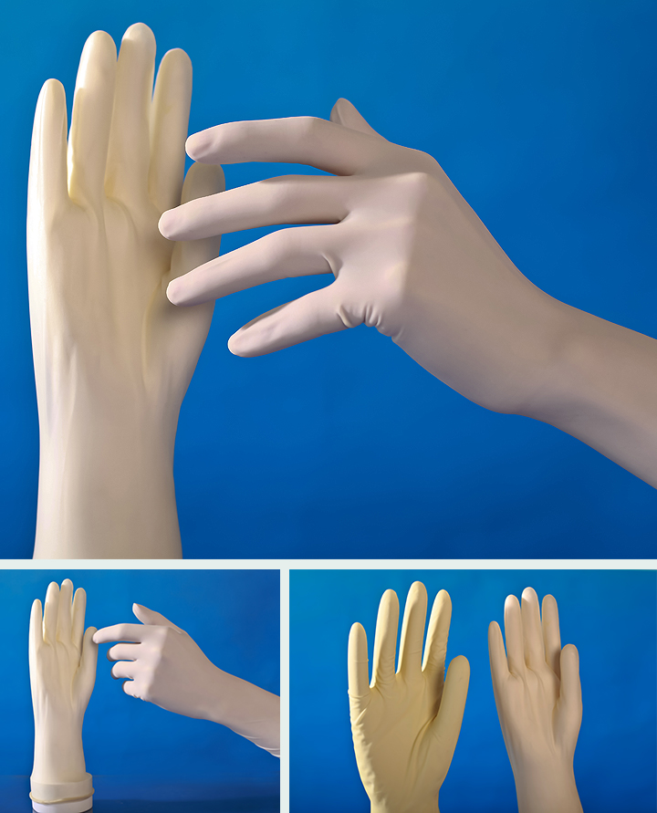 Sarung tangan lateks lengan panjang ekstra panjang siku Ginekologi medis

