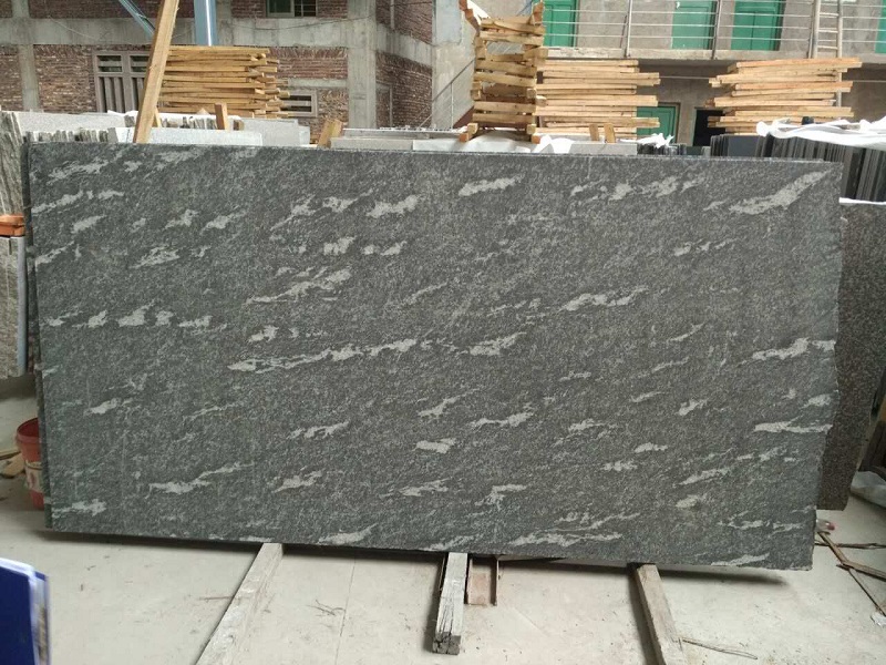 Lembaran granit abu-abu salju custormized ukuran granit abu-abu
