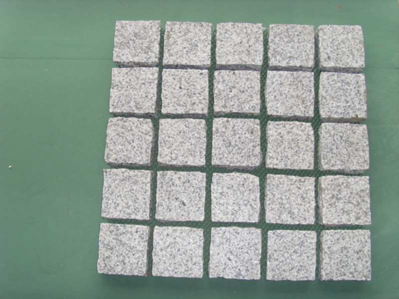 G603 granit putih bertautan batu paving

