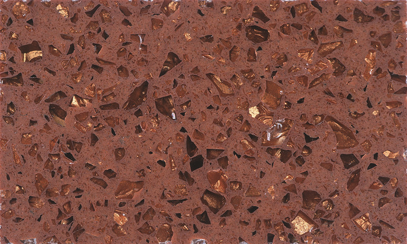 RSC7009 batu kuarsa coklat bersinar buatan
