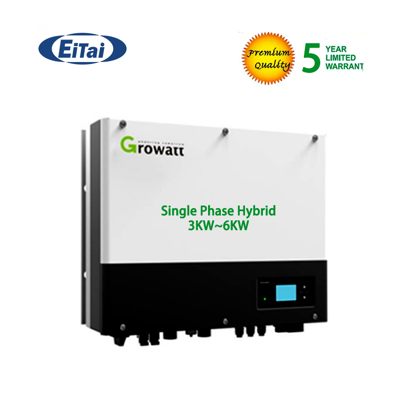 Growatt Hybrid Inverter Sph 3000-6000 Mppt Fase Tunggal Untuk Sistem Panel
