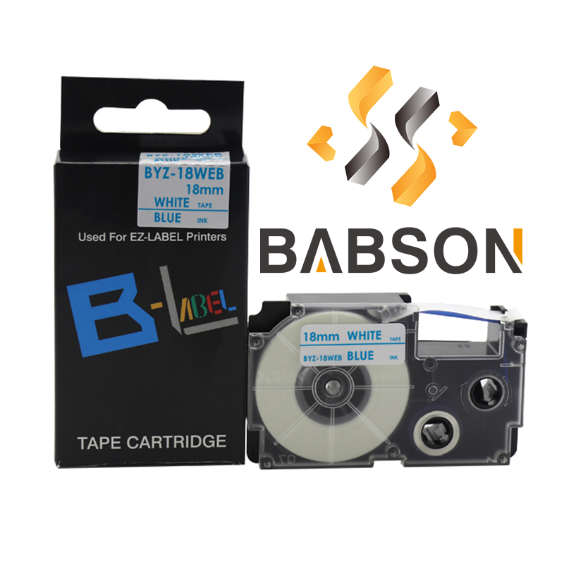 XR-18BU(BS-18BU) Label Tape Digunakan Untuk Casio KL-120/KL-7400/KL-820
