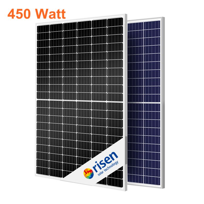 Risen Solar Panel 450W Setengah Sel Modul PV Monokristalin 430W 440W 450Watt untuk Dijual
