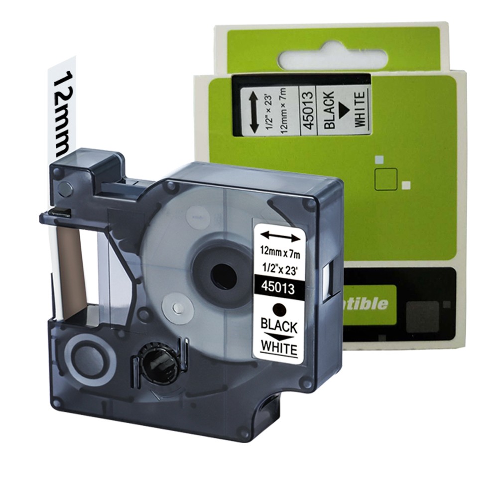 D1 45013 Label Tape Digunakan Untuk Dymo LabelManager 210D/280d/360D/420P/500TS
