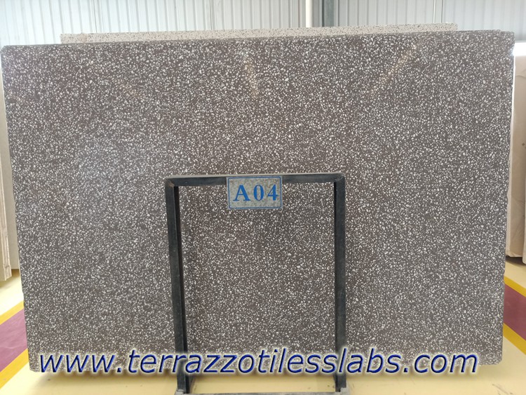 Lembaran Terrazzo Abu-abu