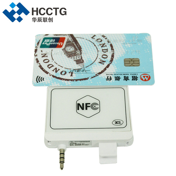 Antarmuka Jack Audio 3.5mm Pembaca Kartu Ponsel NFC ACR35-B1
