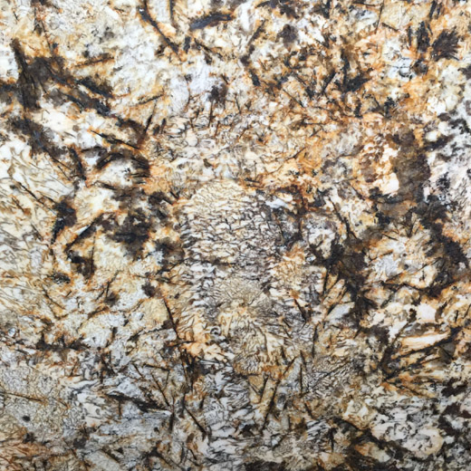 Gold Butterfly Granite Countertop Slab Batu Alam Mewah untuk Table Top

