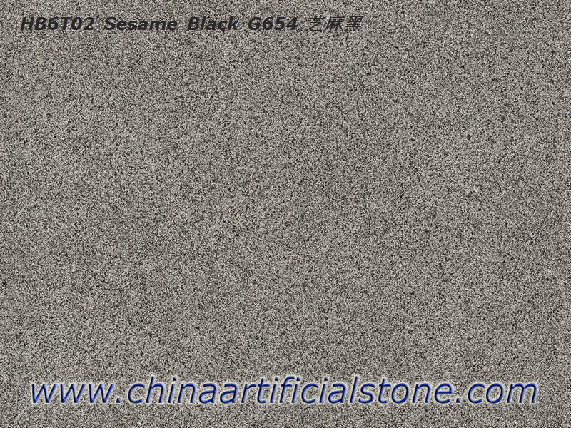Porselen Outdoor Pavers Sesame Black G654 Granite Look
