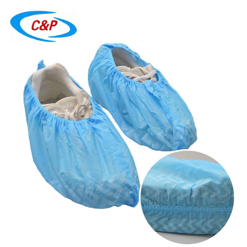 Sarung Sepatu Pelindung Non woven Sekali Pakai Rumah Sakit Biru

