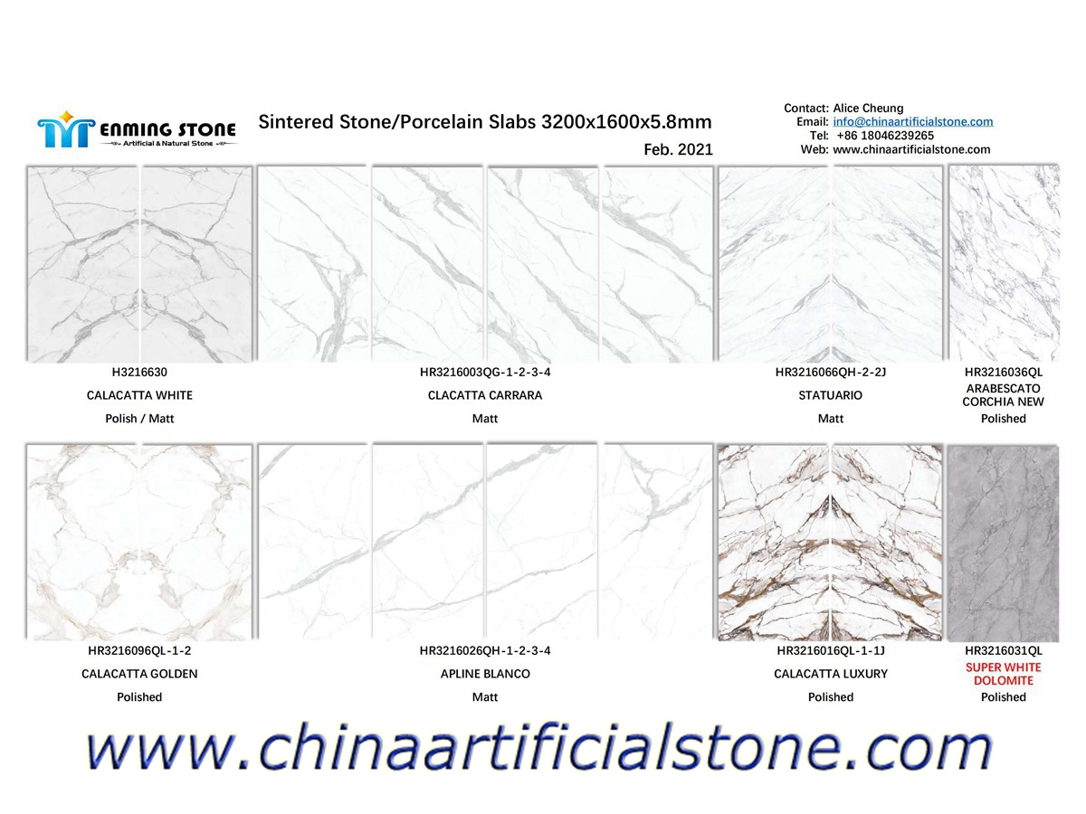 Cina Piedra Sinterizada 3200x1600x6mm