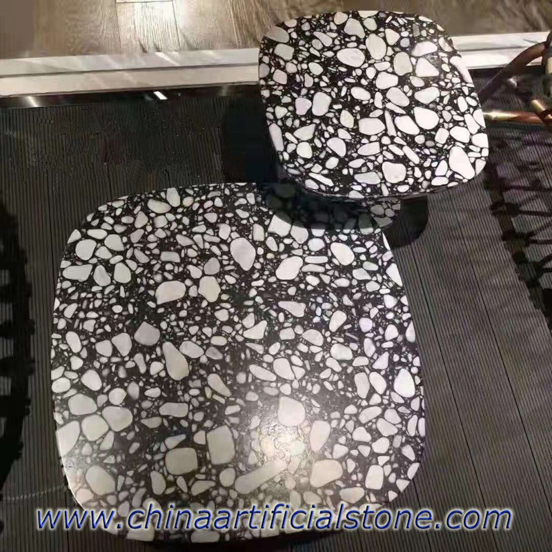 Cobble Black Terrazzo Table Tops