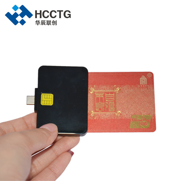 Pocket USB Type C Smart Card Reader Sertifikasi CE ROHS DCR32
