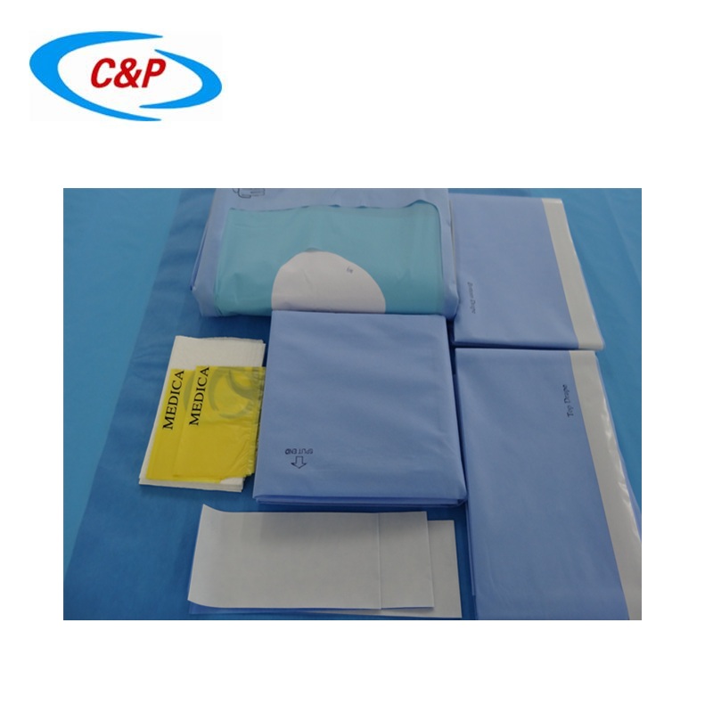 CE Bersertifikat Hot Sale Disposable Steril Non-woven Hip Drape Pack Untuk Penggunaan Medis
