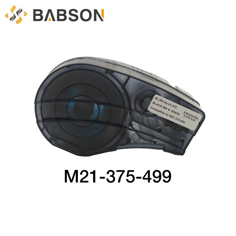 Kompatibel M21-375-499-YL Untuk Brady Vinyl Label Tape Hitam Kuning Untuk Brady LAB Label Printer Tape
