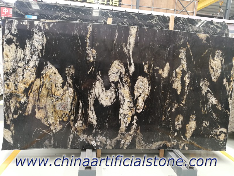 Brazil Matrix Titanium Black Granite Slabs
