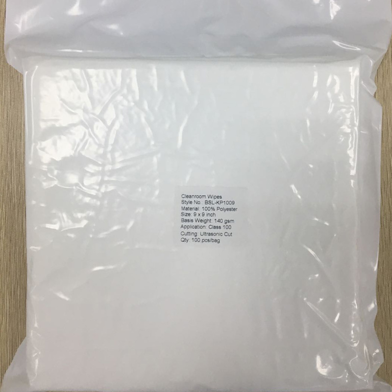 9x9 inci 100% Polyester Cleanroom Wiper

