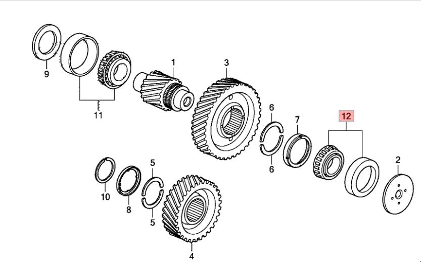 Bantalan Gearbox Honda