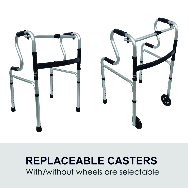 Roller walker tegak ringan untuk penyandang cacat
