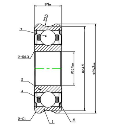 U-Groove Track Guide Bearing