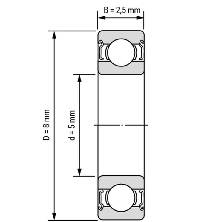 dimensi bantalan mr85